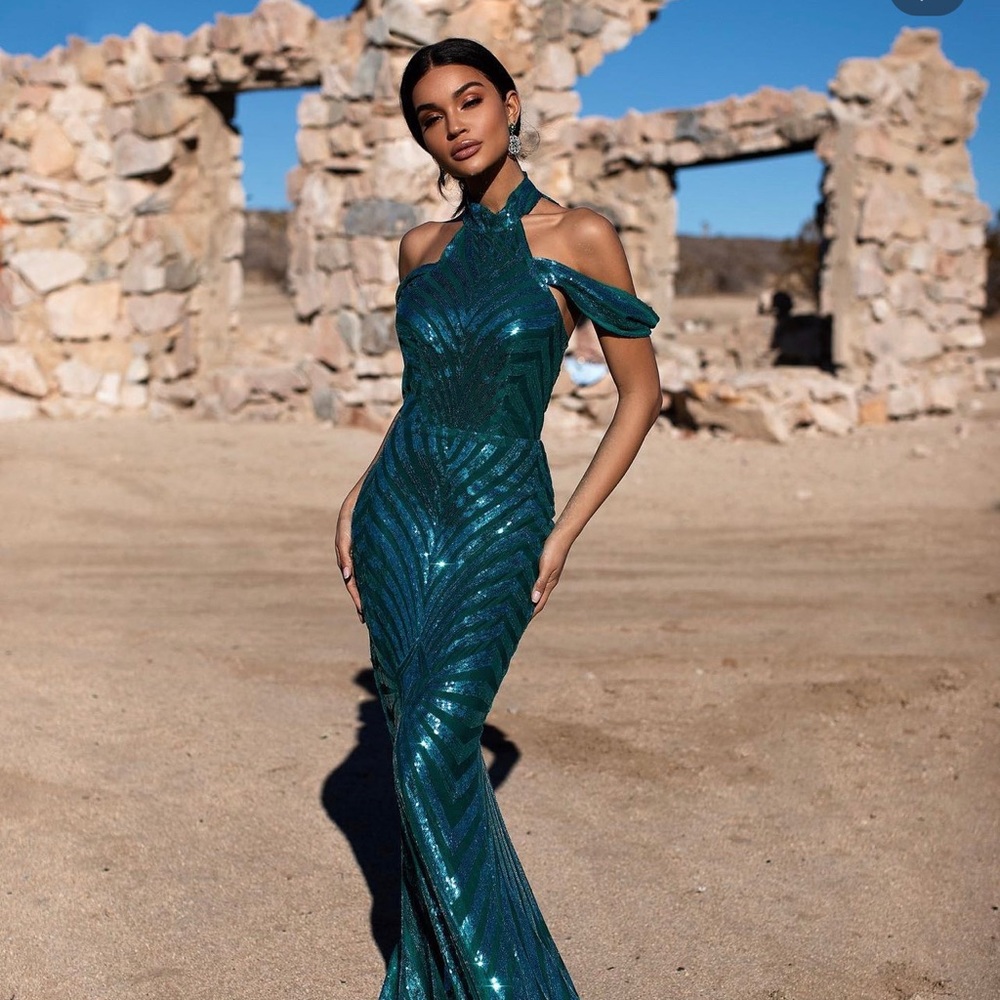 Emerald A&N Luxe Zella Sequin Gown ❗️NWT ❗️size 6